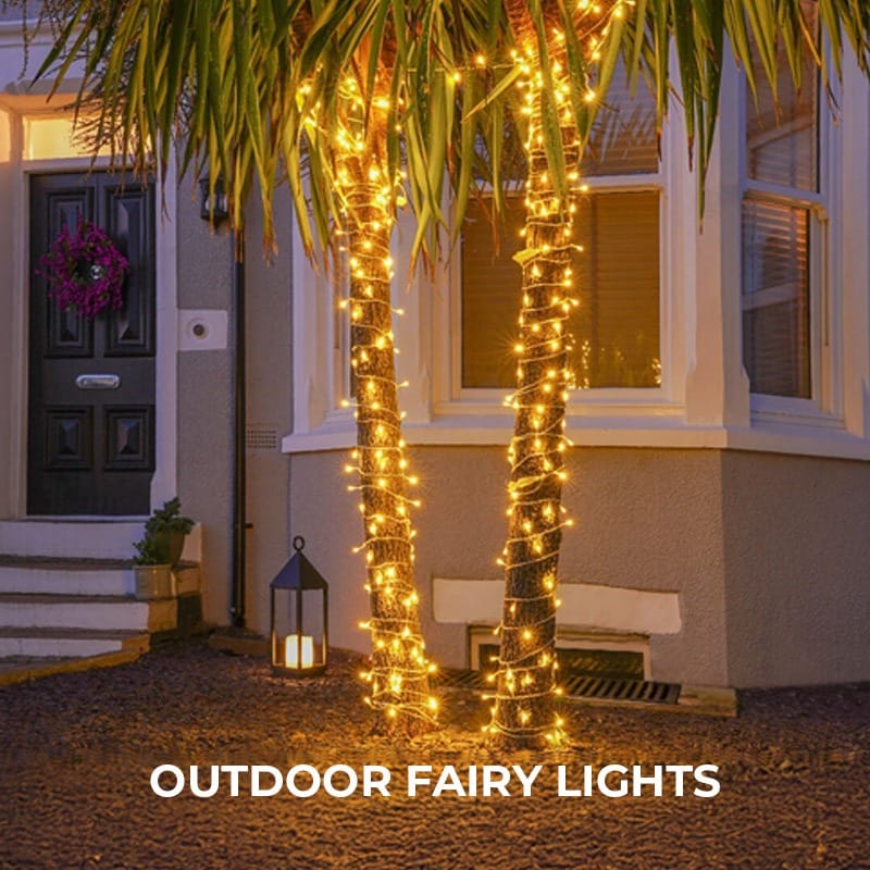 fairy lights on white wire