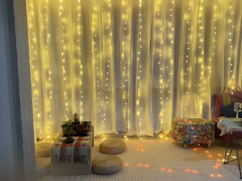 curtain fairy lights battery operated